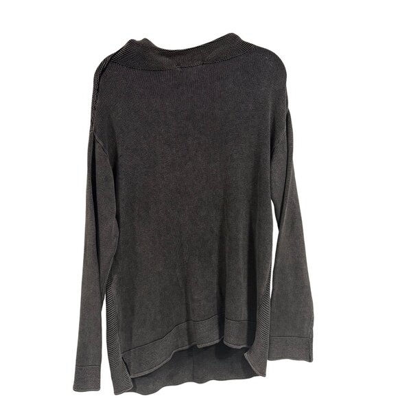 Carbon2Cobalt Gray Black Ribbed Sweater Size M - Picture 5 of 7